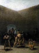 Francisco de Goya The Yard of a Madhouse oil